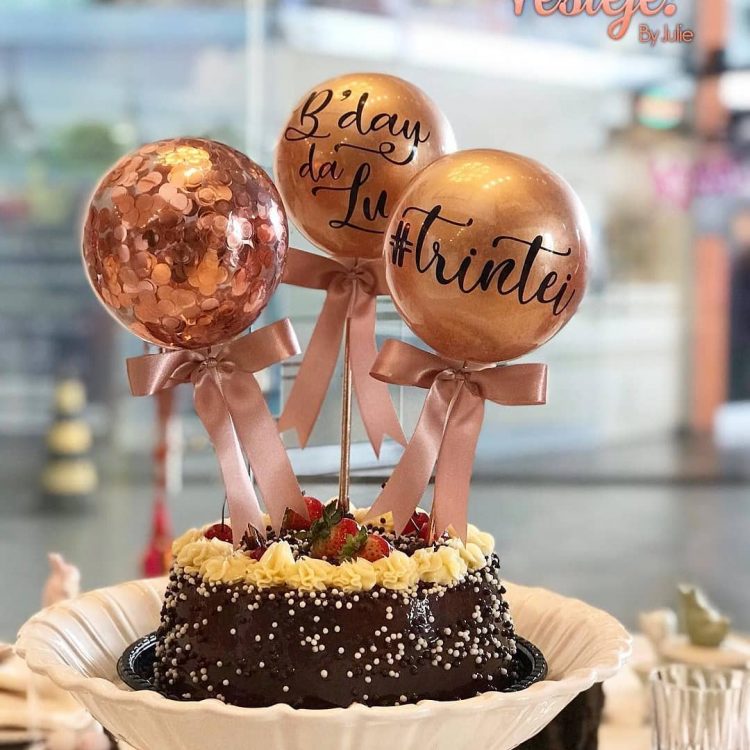 Tendência Cake Topper Balloon - Entre na Festa®