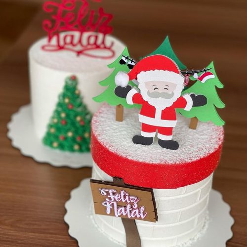 Bolo decorado para o natal: +77 ideias incríveis para sua festa natalina -  Entre na Festa® | Blog de Festa com Dicas, Ideias e Inspirações